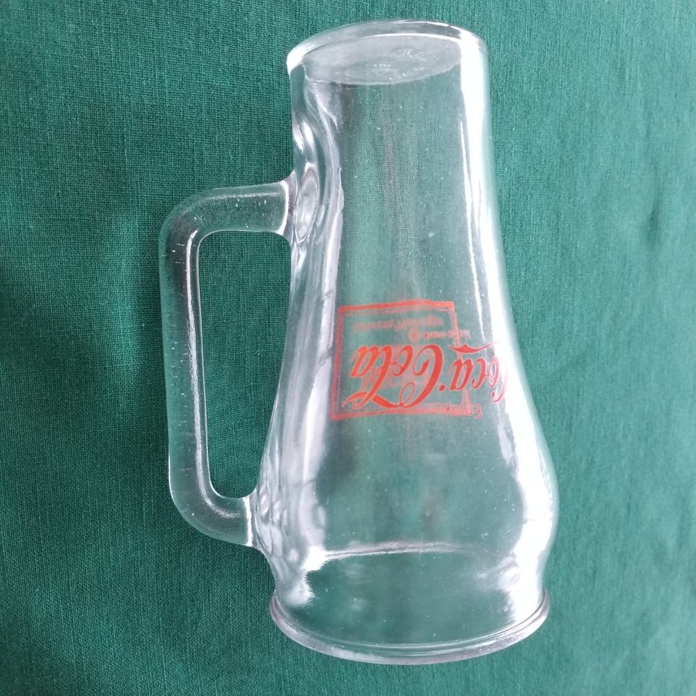 Vintage Coca-Cola Glass Mug Handle Red Lettering - Picture 5 of 8